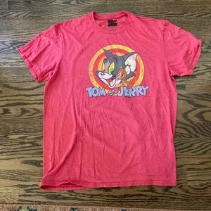Men’s size L red vintage style Tom and Jerry t-shirt